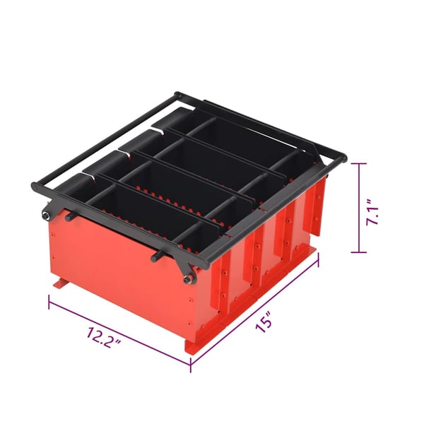 vidaXL Brikettipuristin teräs 38x31x18 cm musta ja punainen