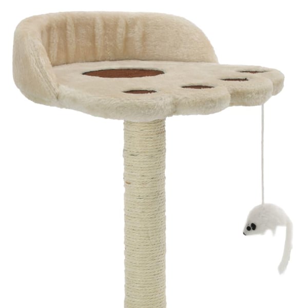 vidaXL Kloretre med klorestolpe i sisal 40 cm beige og brun