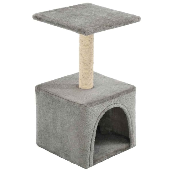 vidaXL kradsetræ til katte med sisal-kradsestolper 55 cm grå