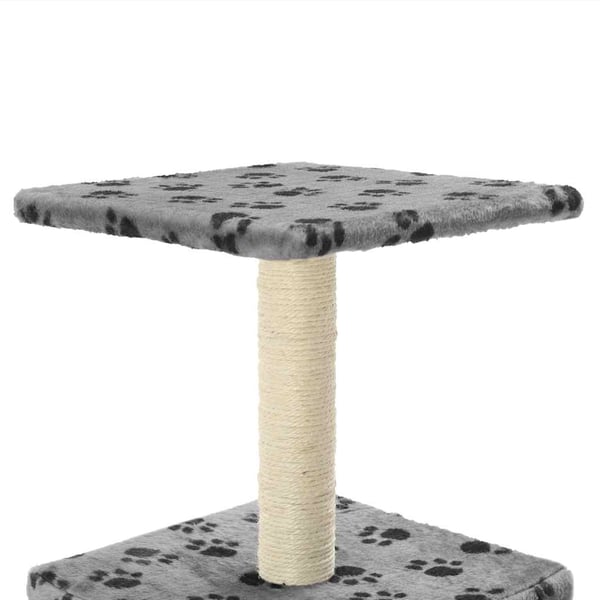 vidaXL Kloretre med klorestolpe i sisal 55 cm poteavtrykk grå
