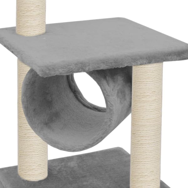vidaXL Kloretre med klorestolper i sisal 65 cm grå