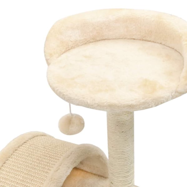 vidaXL kradsetræ til katte med sisal-kradsestolper 40 cm beige og brun