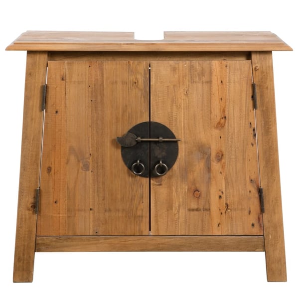 vidaXL Baderomsskap heltre 70x32x63 cm heltre furu