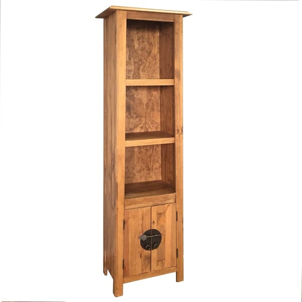 vidaXL fritstående badeværelsesskab 48x32x170 cm massivt fyrretræ