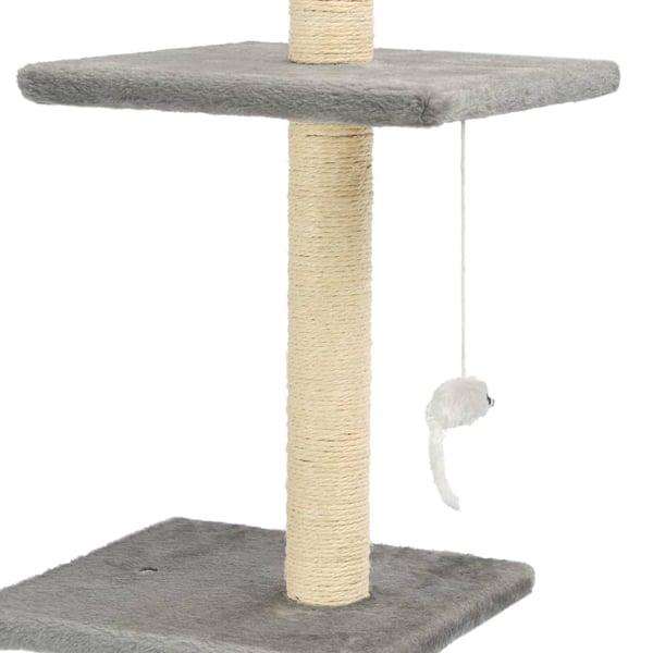 vidaXL Kloretre med klorestolper i sisal 260 cm grå