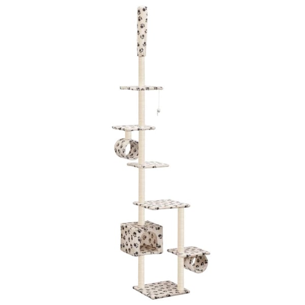 vidaXL Kloretre med klorestolper i sisal 260 cm poteavtrykk beige