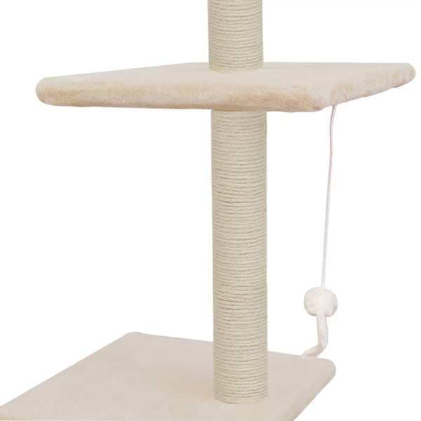 vidaXL Klorestativ til katt med klorestolper i sisal 260 cm beige