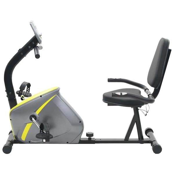 vidaXL Liggande motionscykel magnetisk drift och pulsmätning
