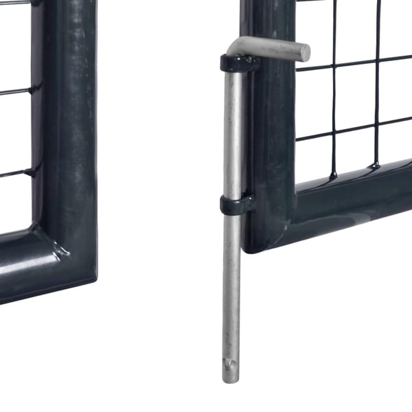 vidaXL Hageport netting galvanisert stål 289x75 cm grå