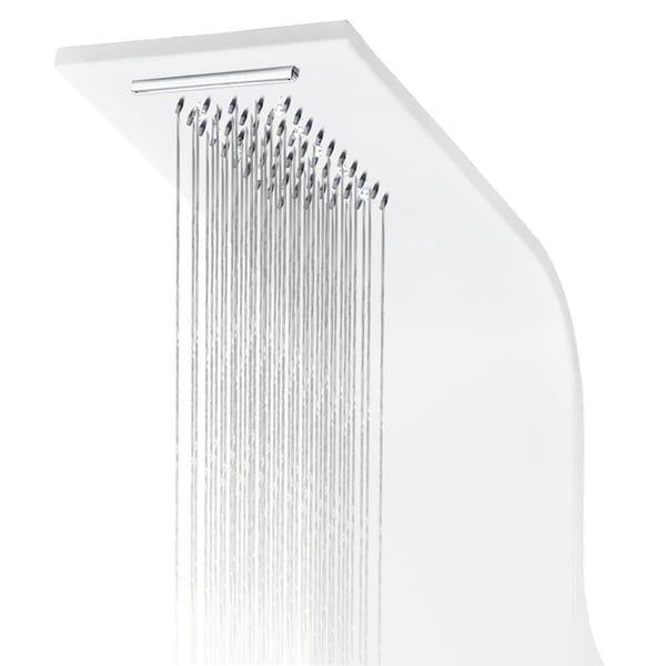 vidaXL brusepanel 20x44x130 cm aluminium hvid