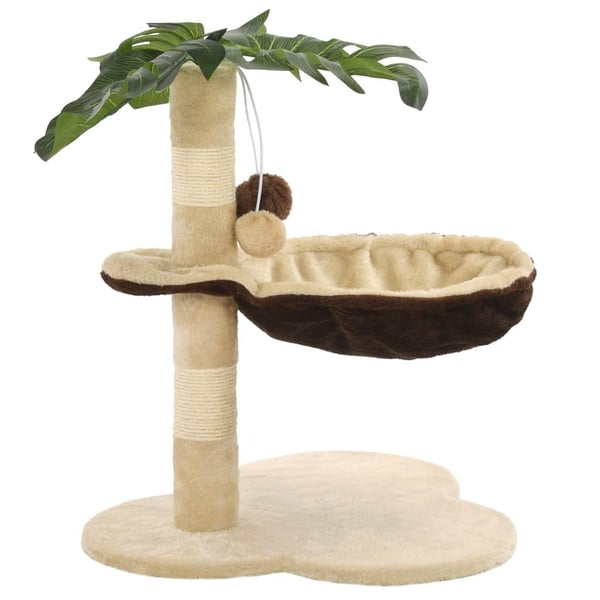 vidaXL Kloretre med klorestolpe i sisal 50 cm beige og brun
