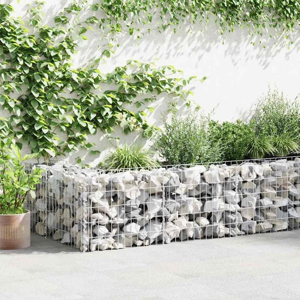 vidaXL Gabion med topp- og bunnlokk galvanisert stål 600x50x50 cm
