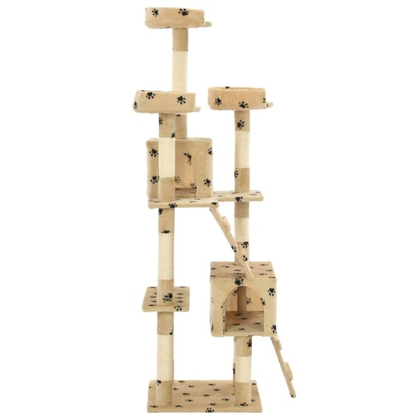 vidaXL kradsetræ til katte med sisal 170 cm poteprint beige