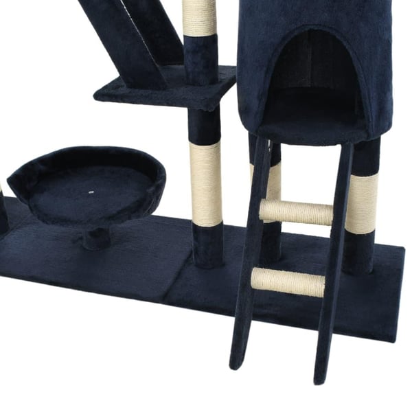 vidaXL Kloretre med klorestolper i sisal 230-250 cm blå