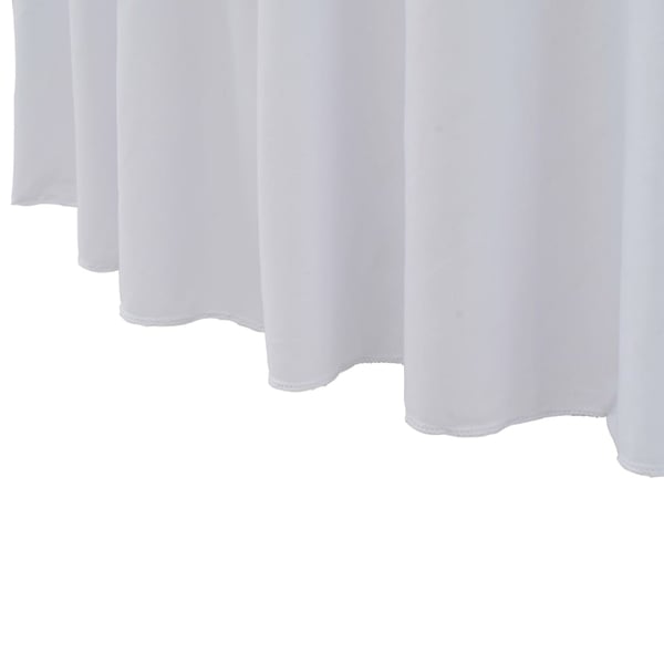 vidaXL Elastisk bordduk med skjørt 2 stk 120x74 cm hvit