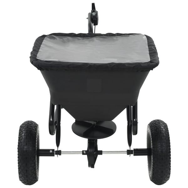 vidaXL Bakre saltspreder PVC og stål 125x74x79 cm 45 L