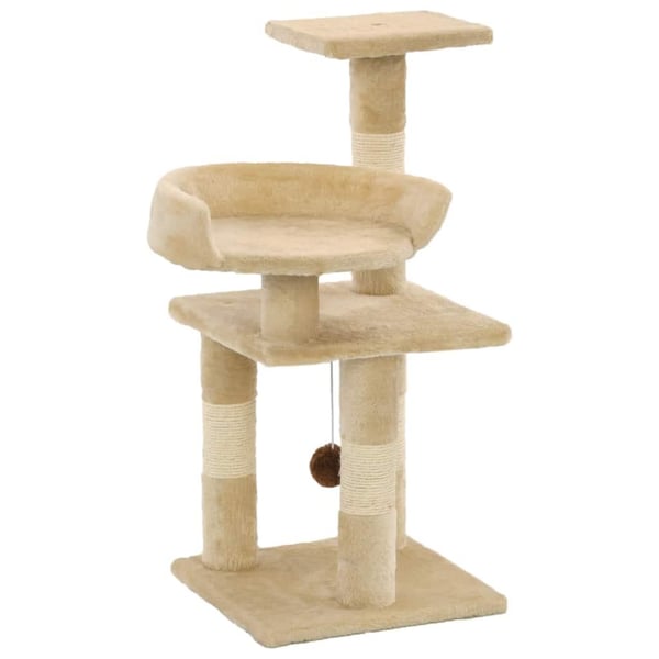 vidaXL kradsetræ med sisal-kradsestolper til katte 65 cm beige