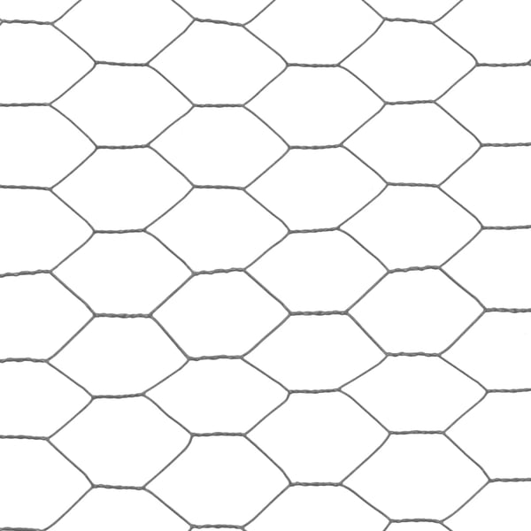 vidaXL Trådgjerde kylling stål med PVC-belegg 25x1,2 m grå