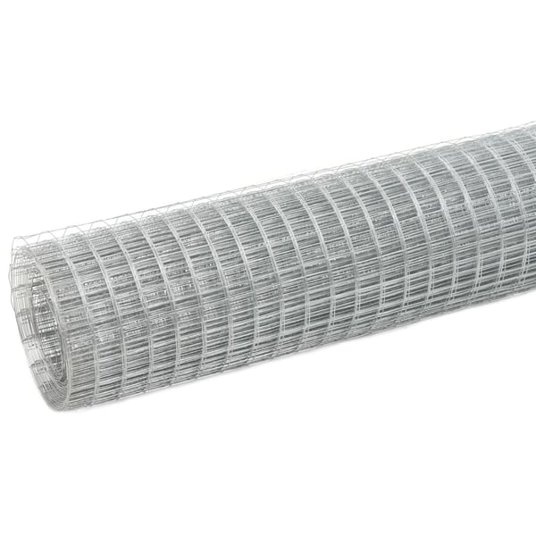 vidaXL Hönsnät galvaniserat stål 25x1,5 m silver