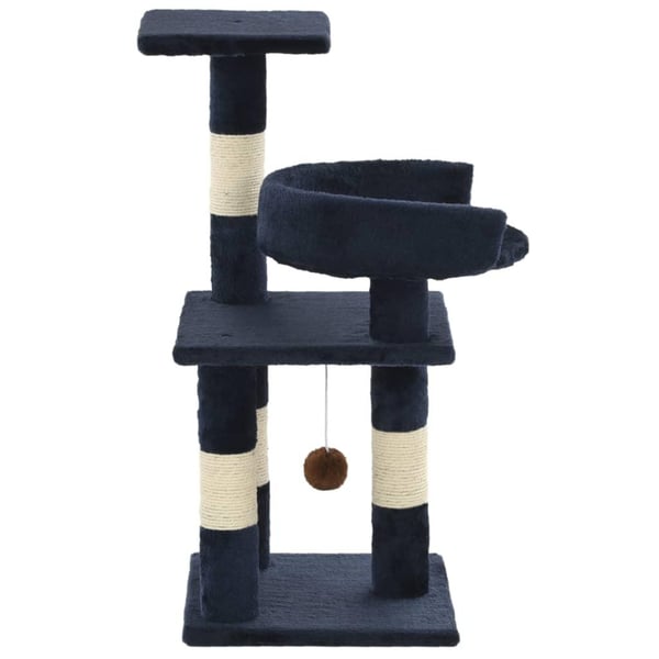 vidaXL Kloretre med klorestolper i sisal 65 cm blå