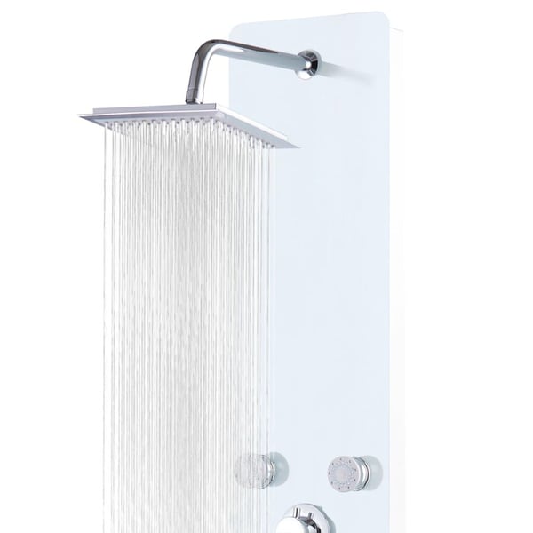 vidaXL Dusjpanel glass 25x44,6x130 cm hvit