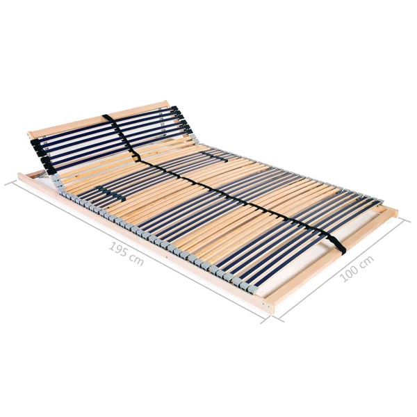 vidaXL Spilebase med 42 lameller 7 soner 100x200 cm