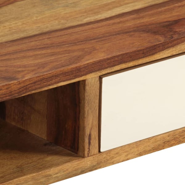 vidaXL sofabord 110 x 50 x 35 cm massivt sheeshamtræ