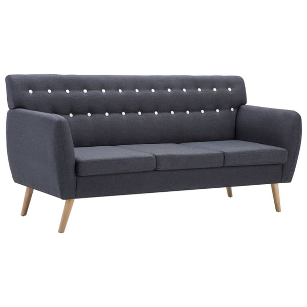 vidaXL 3-personers sofa stofbeklædning 172 x 70 x 82 cm mørkegrå
