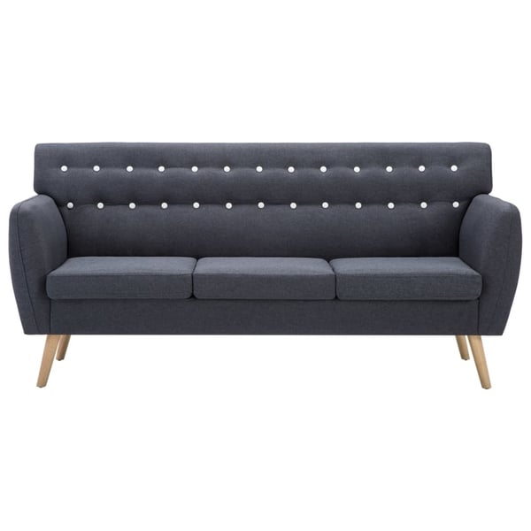 vidaXL 3-personers sofa stofbeklædning 172 x 70 x 82 cm mørkegrå