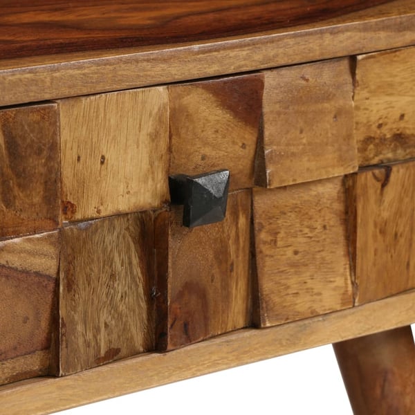 vidaXL Soffbord massivt sheshamträ med honungsfinish 110x50x37 cm