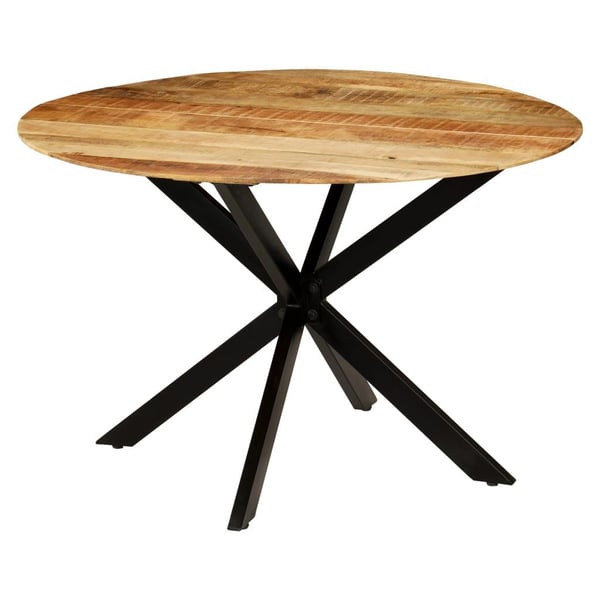 vidaXL Spisebord heltre mango og stål 120x77 cm