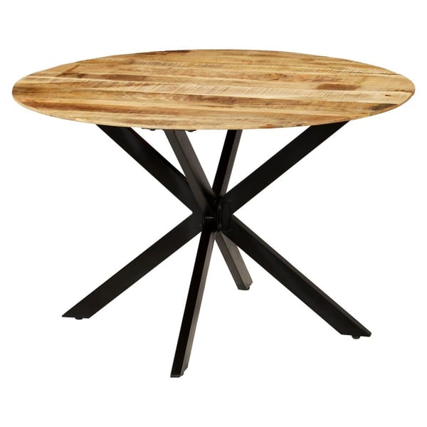 vidaXL Spisebord heltre mango og stål 120x77 cm