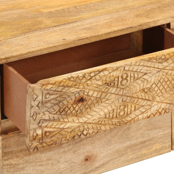 vidaXL TV-taso kiinteä mangopuu 110x30x40 cm
