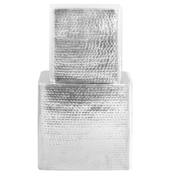 vidaXL sofaborde 2 stk. aluminium sølvfarvet