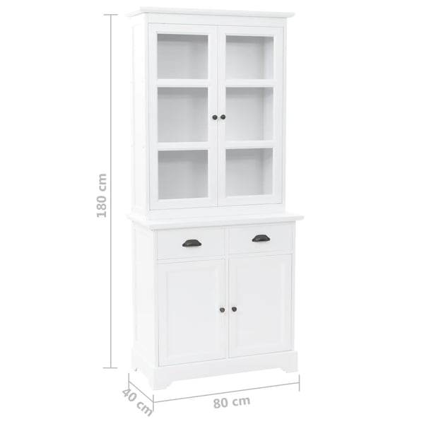 vidaXL walisisk kommode med 4 døre MDF og fyrretræ 80 x 40 x 180 cm
