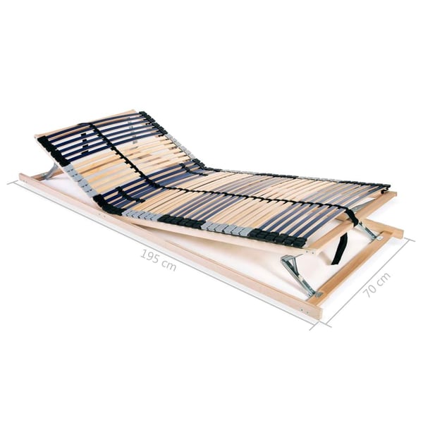 vidaXL lamelbund til seng med 42 lameller 7 zoner 70 x 200 cm