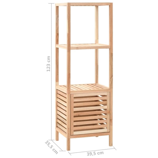 vidaXL badeværelsesskab 39,5x35,5x123 cm massivt valnøddetræ