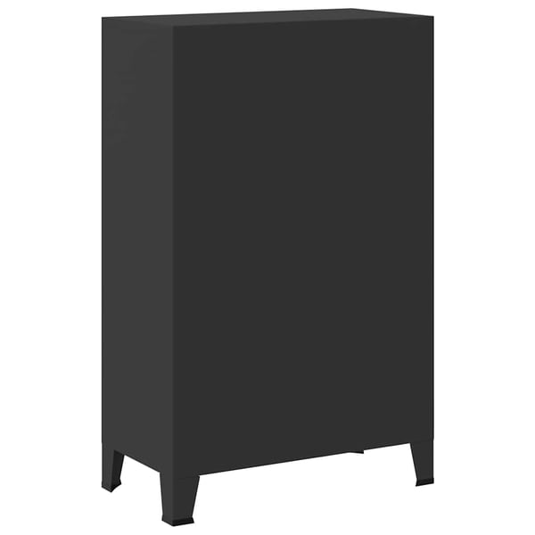 vidaXL Garderobe metall industriell stil 67x35x107 cm svart