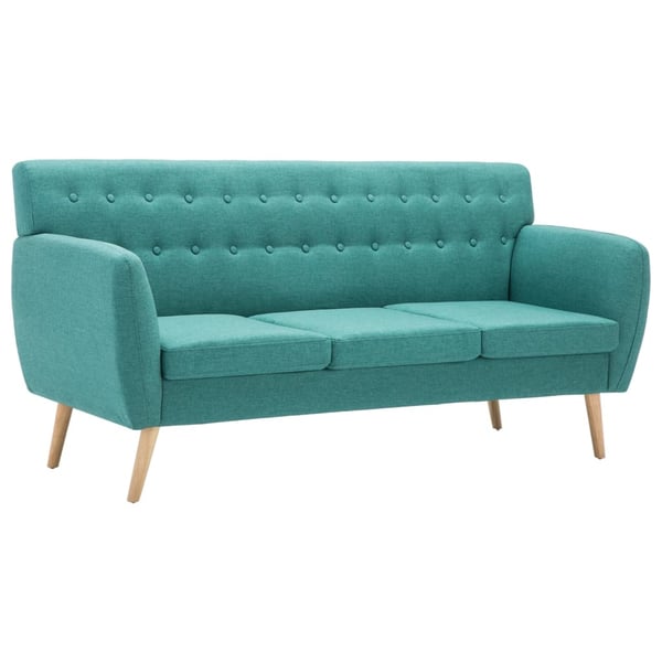 vidaXL 3-personers sofa stofbeklædning 172 x 70 x 82 cm grøn