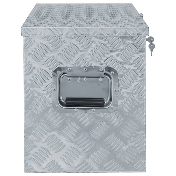 vidaXL Alumiinilaatikko 90,5x35x40 cm hopea