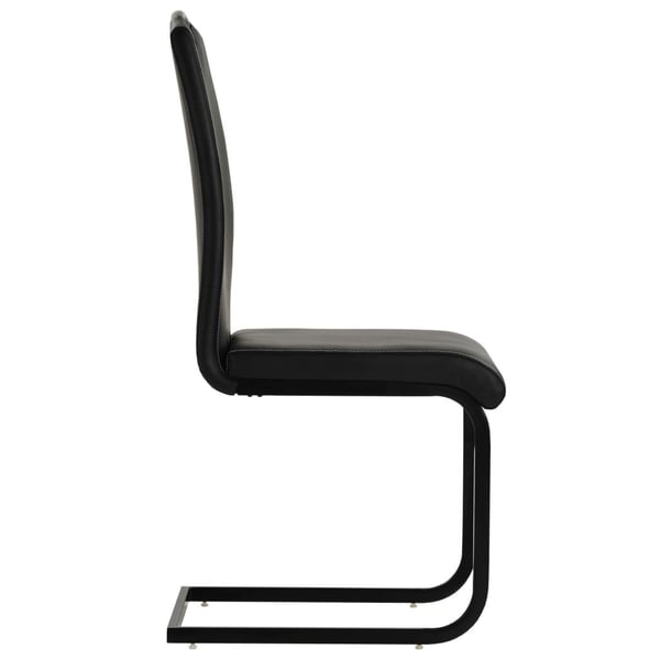 vidaXL spisebordsstole med cantilever 2 stk. kunstlæder sort