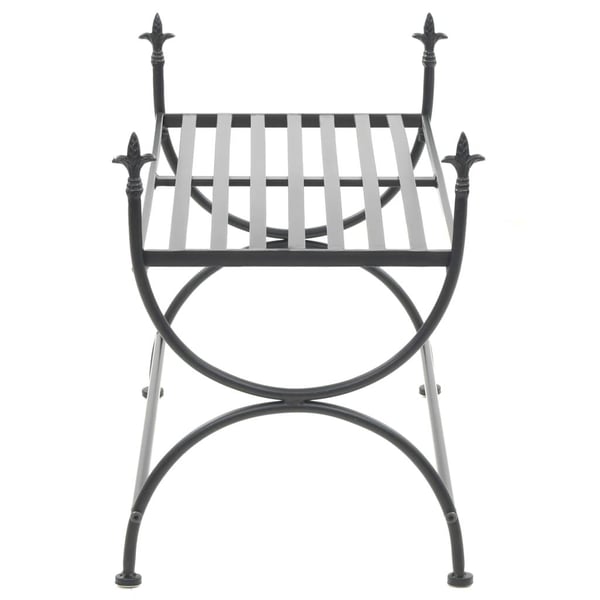 vidaXL Bänk vintage stil metall 83x42x55 cm svart