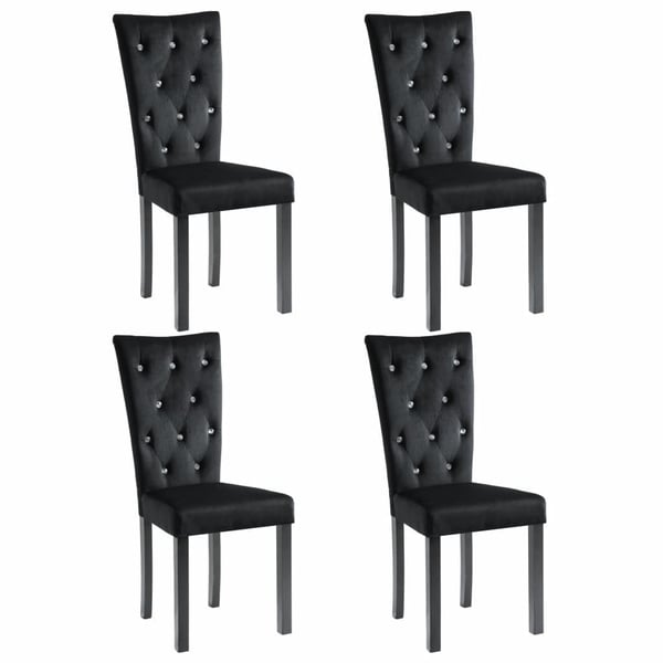 vidaXL spisebordsstole 4 stk. velour sort