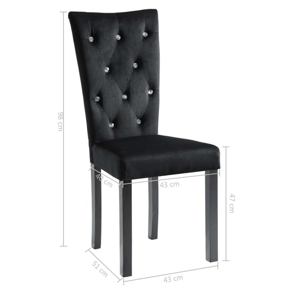 vidaXL spisebordsstole 4 stk. velour sort