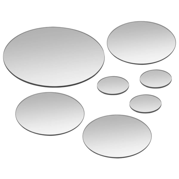 vidaXL Väggspeglar 7 st rund glas