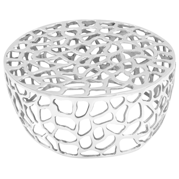 vidaXL Sofabord støpt aluminium 70x30 cm sølv change2
