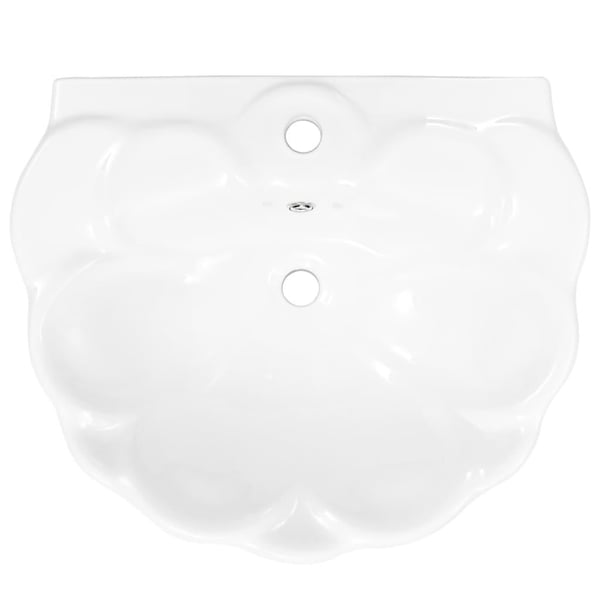 vidaXL Servant frittstående sokkel keramisk hvit 580x510x200 mm