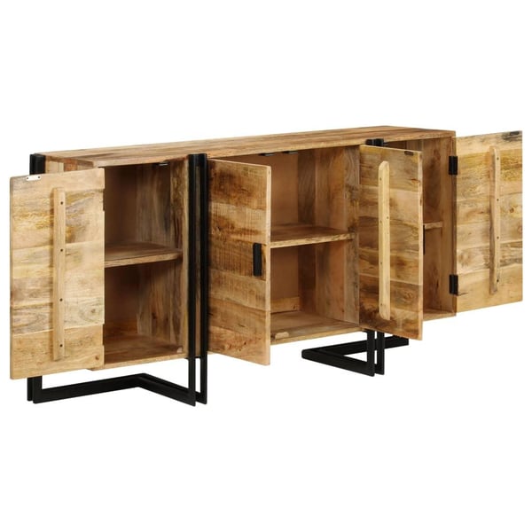 vidaXL skænk i massivt mangotræ 150 x 40 x 80 cm