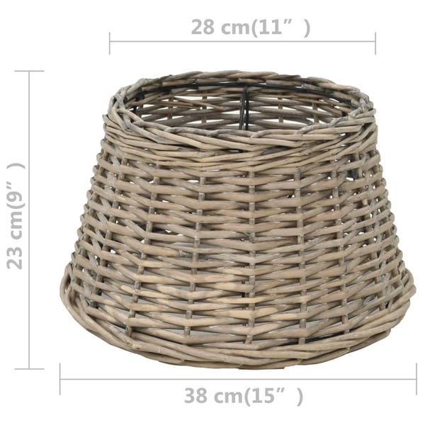 vidaXL lampeskærm flet 38 x 23 cm naturfarvet