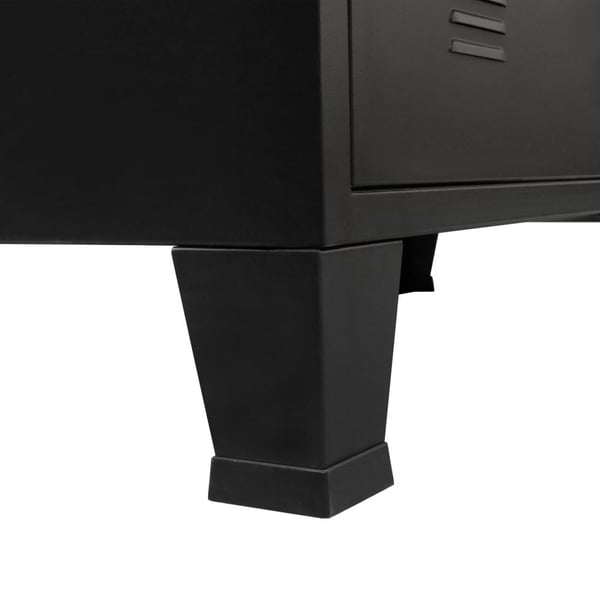 vidaXL Kommode metall industriell stil 78x40x93 cm svart